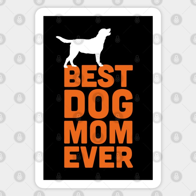 Best Labrador Retriever Dog Mom Ever - Orange Dog Lover Gift Sticker by Elsie Bee Designs